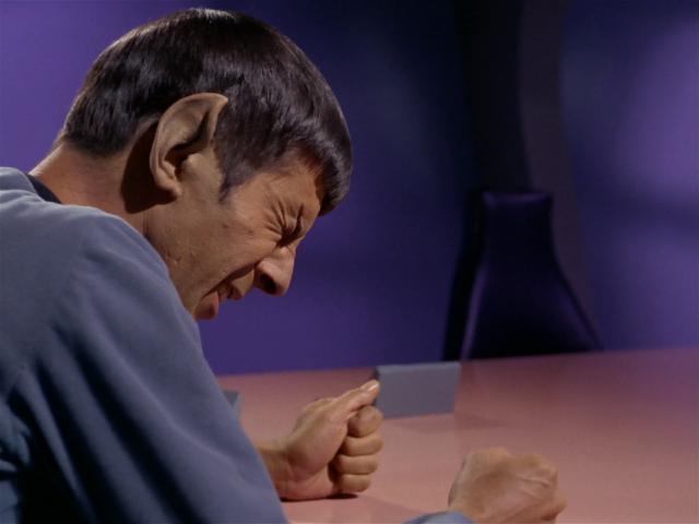 Spock sobbing