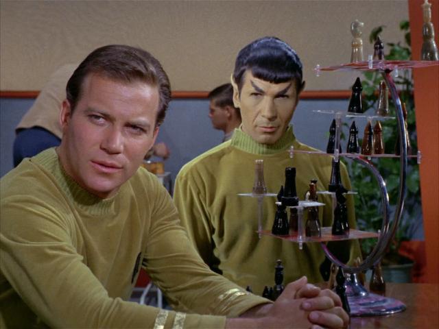 Kirk iand Spock play chess
