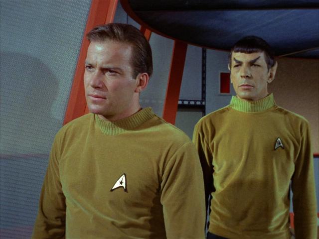 Kirk is unhappy with Spock's counsel