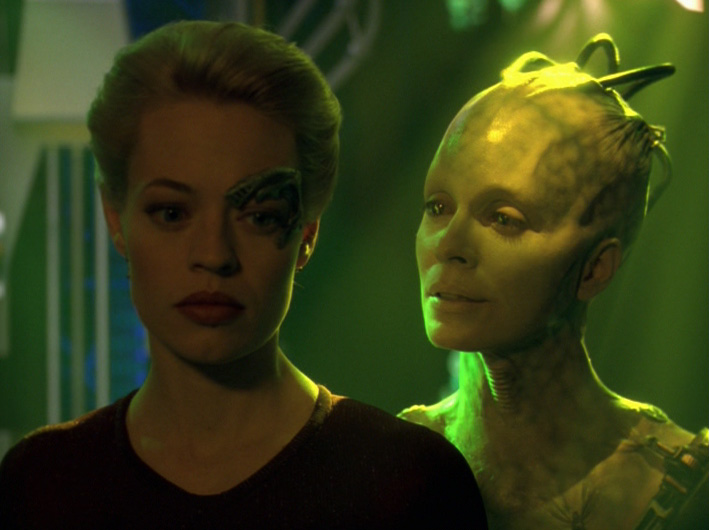 The Borg Queen and Seven of Nine.